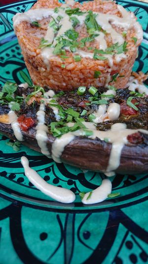 Accomplished aubergine chermoula. 17.9 euro. at Horia in Brussels