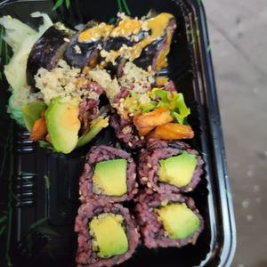 Spicy avocado roll and sweet potato roll. Great go to at Buntopia in Brooklyn