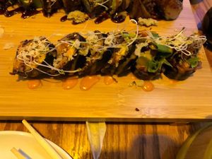 Sweet potato fries roll was yummy at Buntopia in Brooklyn