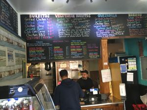 Front counter. at Burritos y Mas in New York City
