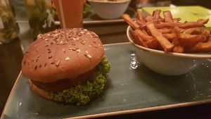 Sweet potatoe fries at Hans im Glück - Hohenzollerning in Cologne