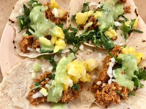 Delicious tacos  at Schizandra in Oaxaca