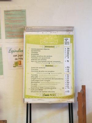 Menu May 2019 at Schizandra in Oaxaca