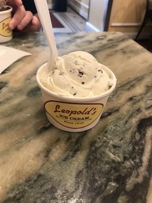 Vegan Mint Chip  at Leopold's Ice Cream in Savannah
