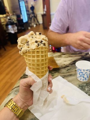 Vegan Peanut Butter Chipper (this is one scoop!)  at Leopold's Ice Cream in Savannah