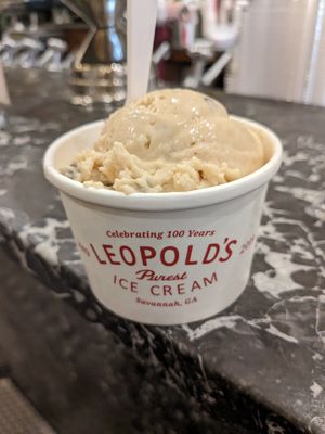 Vegan Peanut Butter Chocolate Chip. at Leopold's Ice Cream in Savannah