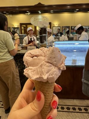 Vegan strawberry   at Leopold's Ice Cream in Savannah