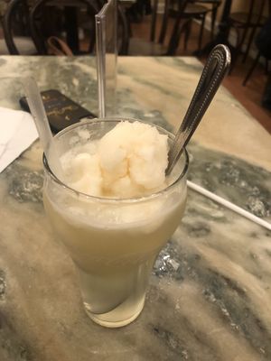 Float with Limeade & Grapefruit Sorbet  at Leopold's Ice Cream in Savannah