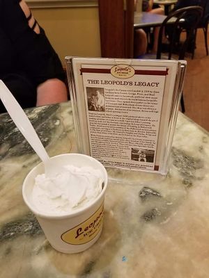 Vegan vanilla ice cream at Leopold's Ice Cream in Savannah