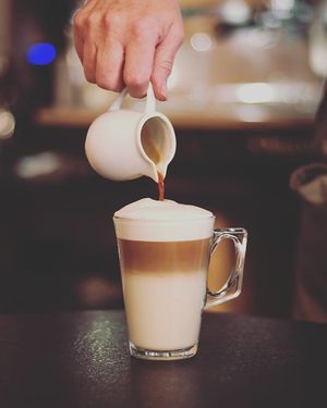 latte with soy, almond or coconut milk at Great Bistro & Cafe in Plzen