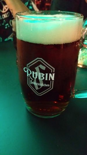 Feldschlößchen, Rubin 0,5l 5,50€ at Burgerei in Dresden