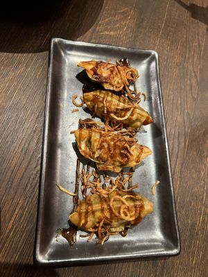 Truffle edamame gyozas  at Nooch - Barfuesserplatz in Basel