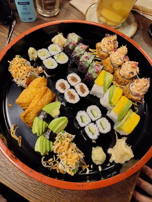 Vegan sushi platter at Nooch - Barfuesserplatz in Basel