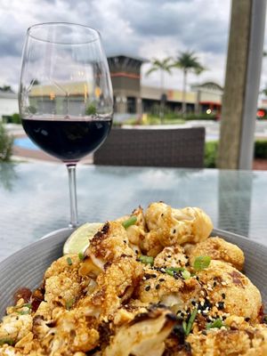 Cauliflower wings in a delicious kung pao sauce at Harvest Seasonal Grill & Wine Bar in Delray Beach