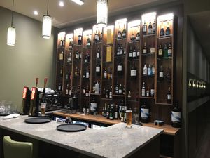 Bar area at Madha in Glasgow