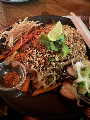 Vegan pad thai   at Satsang in Prague