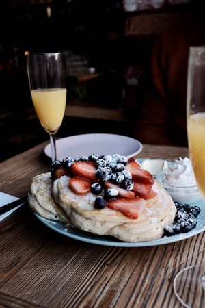 Best fluffy pancakes ever!  at Satsang in Prague