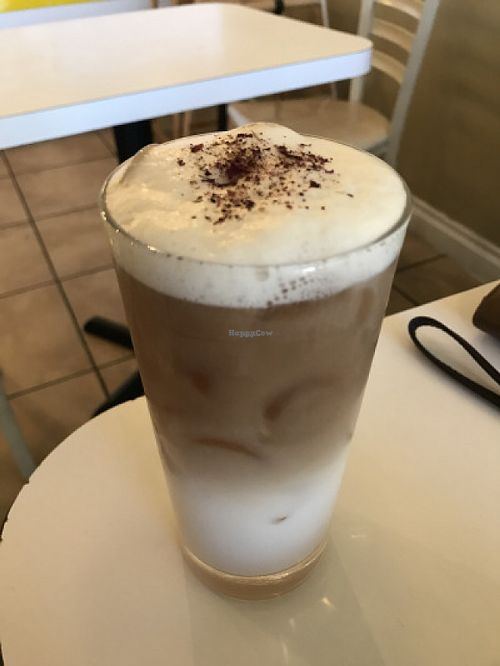 Rose Milk Tea (definitely recommend!) at Loving Hut in Upland