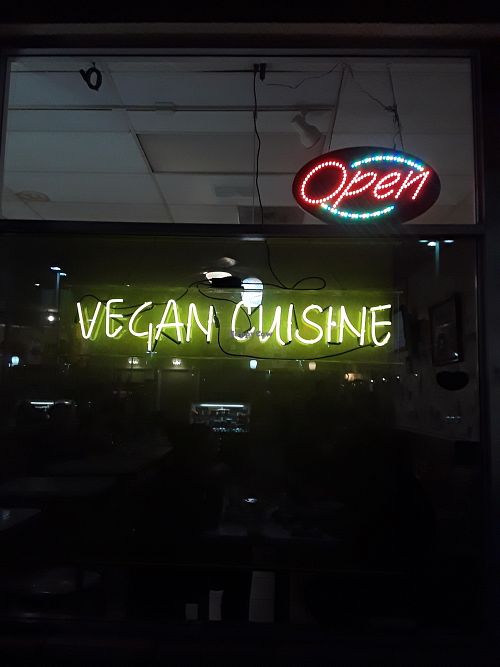 Vegan cuisine  at Loving Hut in Upland