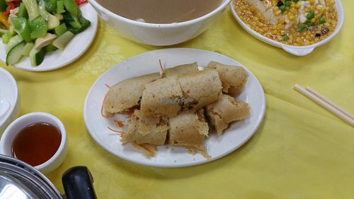 fried spring rolls at Po Lin Monastery 寶蓮禪寺齋堂 in Outlying Islands