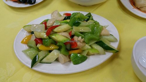 celery with capsicum  at Po Lin Monastery 寶蓮禪寺齋堂 in Outlying Islands