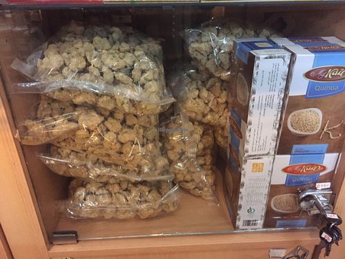 dried textured soy protein and brown rice for sale at Iranian Artist's Forum - Khaneh Honarmandan Iran in Tehran