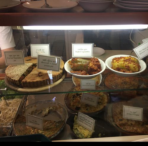 Vegan Pies and Vegetarian Quiche at Village Green - Jaffa in Jerusalem