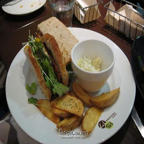 Teriyaki Tempeh Sandwich at Cafe Proverbs 15:17 in Kyoto