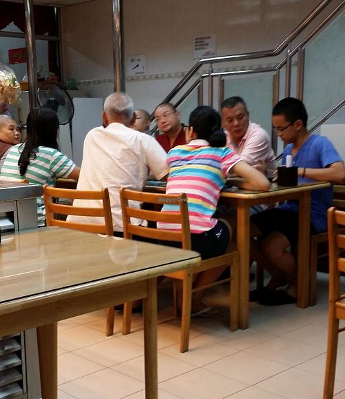Monks dining at Lu Ye Yuan Vegetarian in Bukit Mertajam