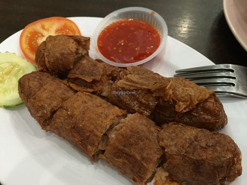 Loh bak at Luk Yea Yan Vegetarian Restaurant 鹿野苑素食馆 in Penang