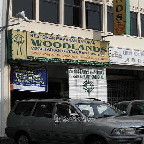 Front of restaurant at Woodlands Vegetarian Restaurant - Georgetown in Penang