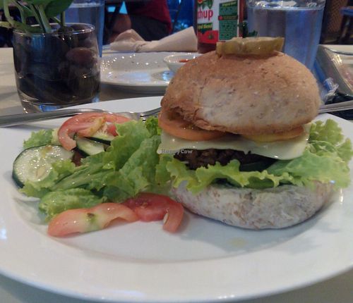 veggie burger at Greens in Quezon City