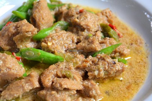 Bicol express, a spicy dish using coconut milk at Likha Diwa Sa Gulod in Quezon City