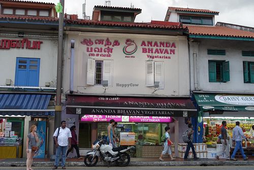 shop front at Ananda Bhavan - 58 Serangoon Rd in Central Singapore