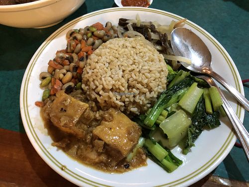Brown rice set.  at Ci Yan Vegetarian Health Food in Central Singapore