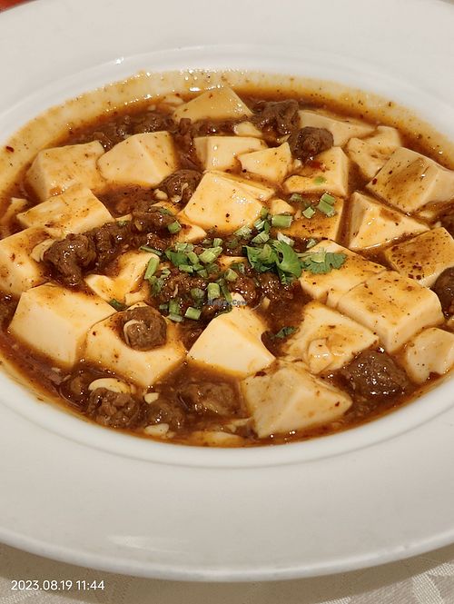 Mapo toufu at Ling Zhi Restaurant 灵芝 - Orchard in Central Singapore