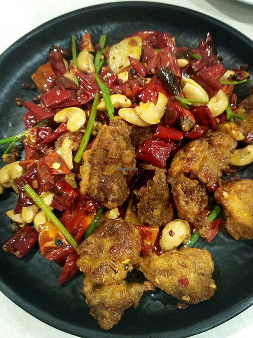 Spicy Monkey Head Mushroom with Dry Chilli from Ala Carte Lunch Buffet at Ling Zhi Restaurant 灵芝 - Orchard in Central Singapore