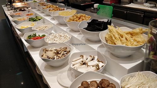 Buffet selection for hot pot at  Ling Zhi Restaurant 灵芝 - Novena in Central Singapore