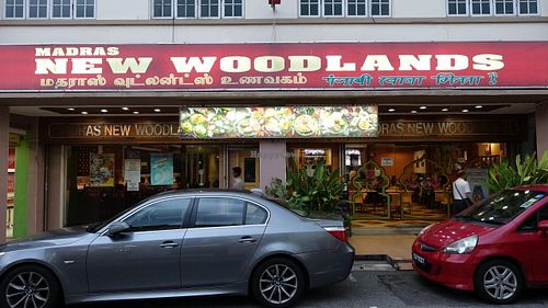 restaurant shop front  at Madras New Woodlands in Central Singapore