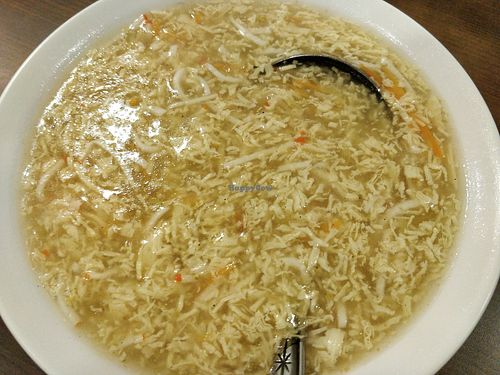 Mocked Shark fin with crab slice at Miao Yi 妙益素食楼 in Central Singapore