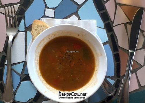 Minestrone soup at Original Sin in Central Singapore