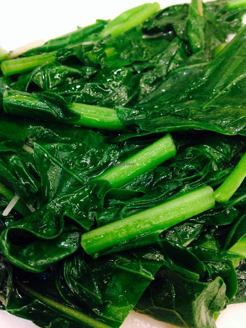Ordered some green veggies- baby Chinese broccoli at Spring - Heping East Road in Taipei