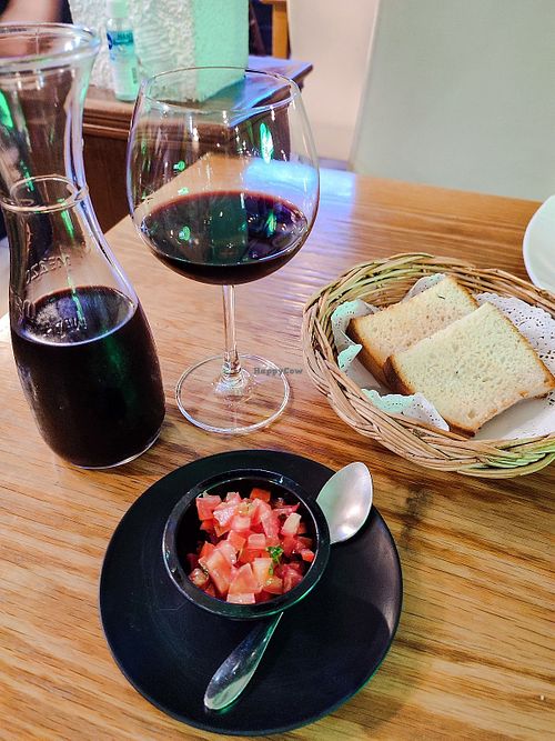 Free pre-meal bruschetta appetizer. Wine NOT included! at Govinda Italian Restaurant & Pizzeria in Bangkok