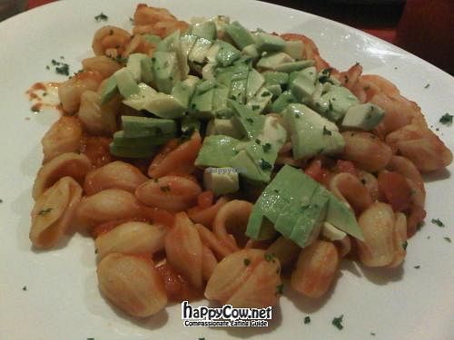 pasta with avocado at Govinda Italian Restaurant & Pizzeria in Bangkok