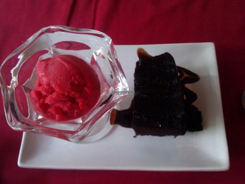 Chocolate cake desert at Govinda Italian Restaurant & Pizzeria in Bangkok