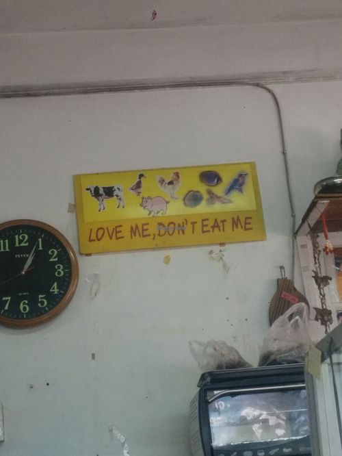 The sign behind the buffet :) at Suan-Plu Mangsawirat in Bangkok