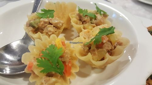 Kra-Thong Tang at The Vegetarian Cottage in Bangkok