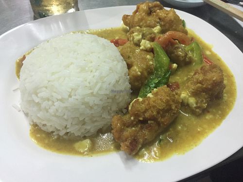 snow crab curry at Ruyi Vegetarian in Bangkok