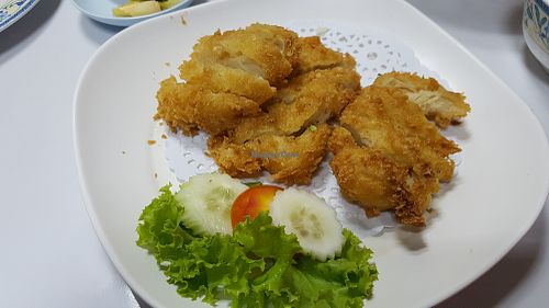Fried 'chicken' at Ruyi Vegetarian in Bangkok