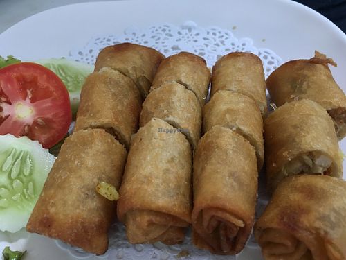 Springrolls at Ruyi Vegetarian in Bangkok